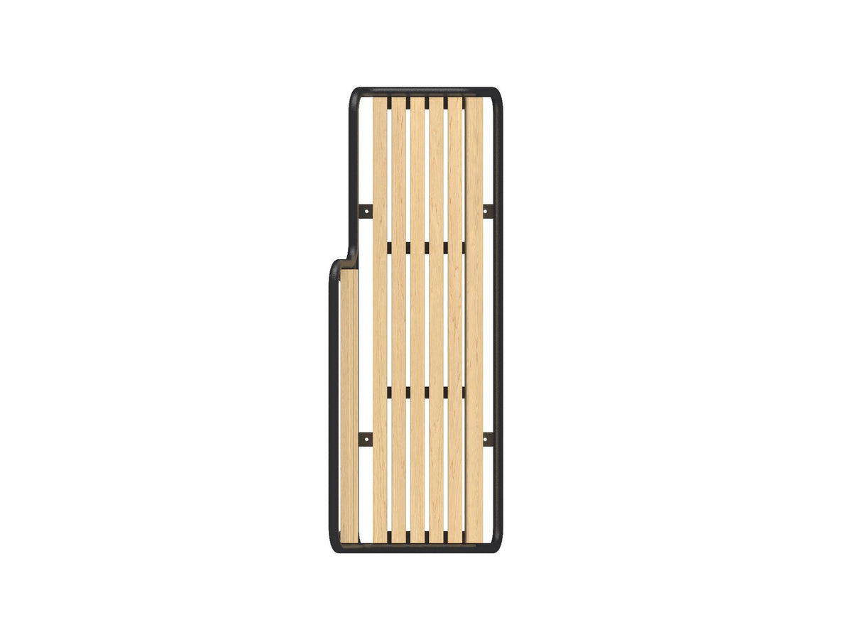 Cemer Zebra Half Backrest Bench CUS 154 Site Furnishing