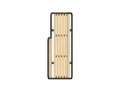 Cemer Zebra Half Backrest Bench CUS 154 Site Furnishing