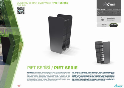 Cemer Piet Bin CUS 204 Site Furnishing