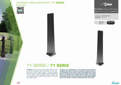 Cemer 71 Bollard CUS 253 Site Furnishing