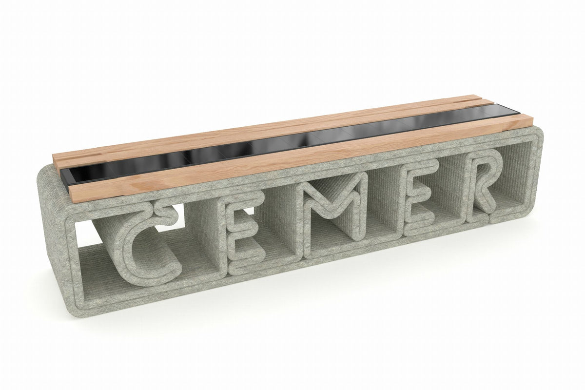 Cemer Smart Solar Bench CUS 3001-1 Site Furnishing