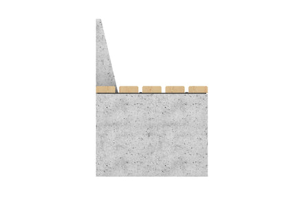 Cemer Modular Backrest Bench CUS 351 Site Furnishing