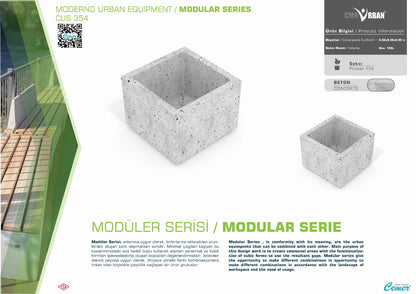 Cemer Modular Planter CUS 354 Site Furnishing