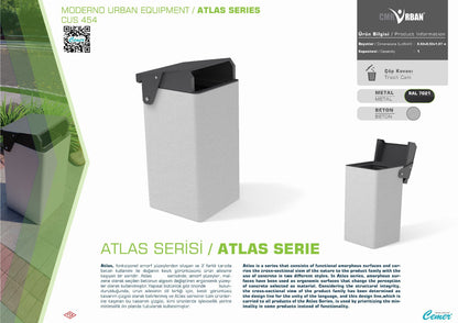 Cemer Atlas Bin CUS 454 Site Furnishing