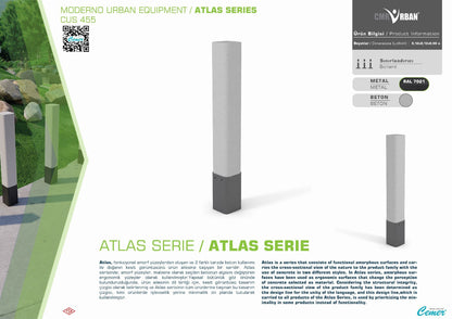 Cemer Atlas Bollard CUS 455 Site Furnishing