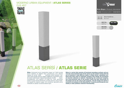Cemer Atlas Bollard CUS 457 Site Furnishing
