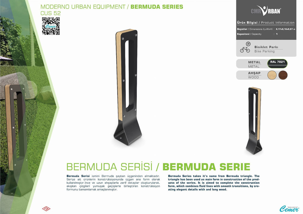 Cemer Bermuda Bike Rack CUS 52 Site Furnishing