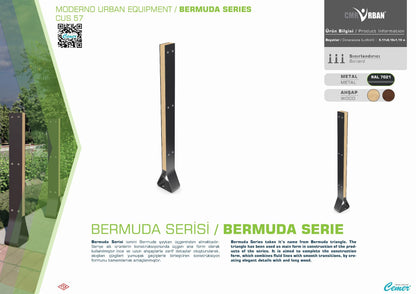 Cemer Bermuda Bollard CUS 57 Site Furnishing