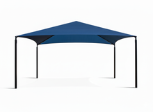 Hip Roof Shade Structure with 4 Posts and 13 Foot Entry example; pictured size and colors may vary