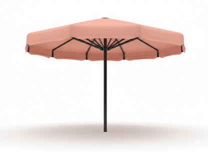 Coolbrella Single Post Umbrella Shade Structure example; pictured size and colors may vary