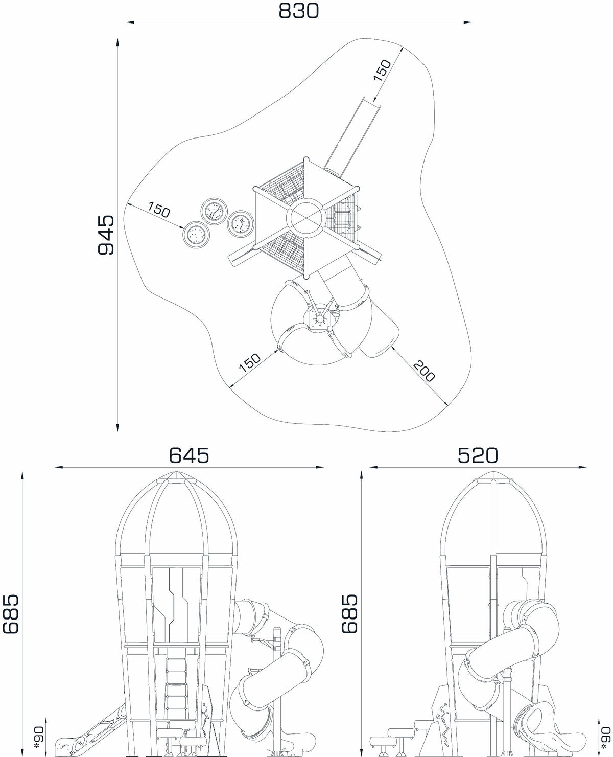 Cemer DGCS 502-P 'Space' Play Structure