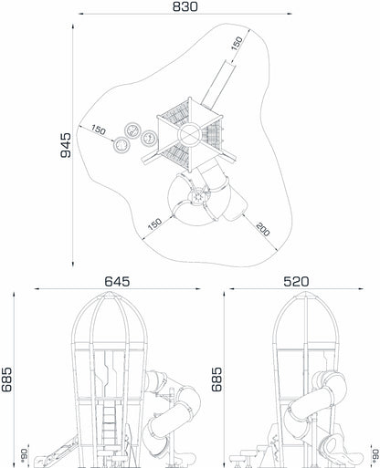 Cemer DGCS 502-P 'Space' Play Structure