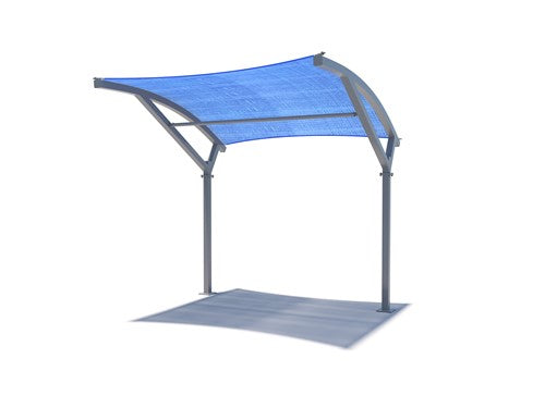 Eclipse 2 Post Arch Shade Structure example; pictured size and colors may vary