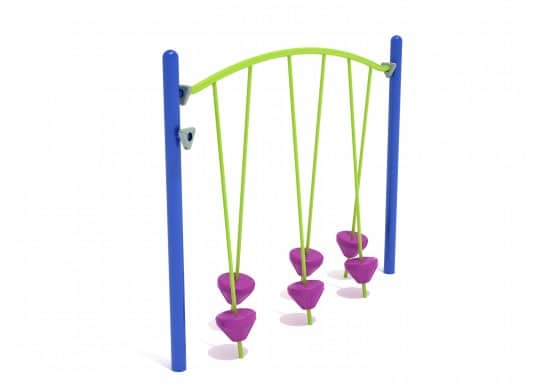 High Rope Pebble Bridge Get Physical Series Tilted Pebble Bridge – Playground Equipment ...