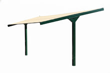 T-Post with Single Slope Roof Shade Structure example; pictured size and colors may vary