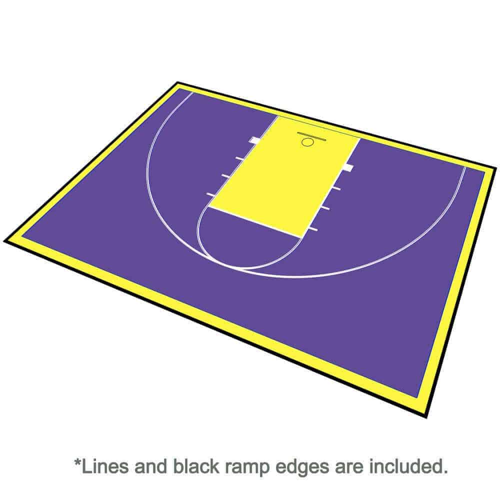 ProTile Half Court Basketball Floor, 46×30, Kit