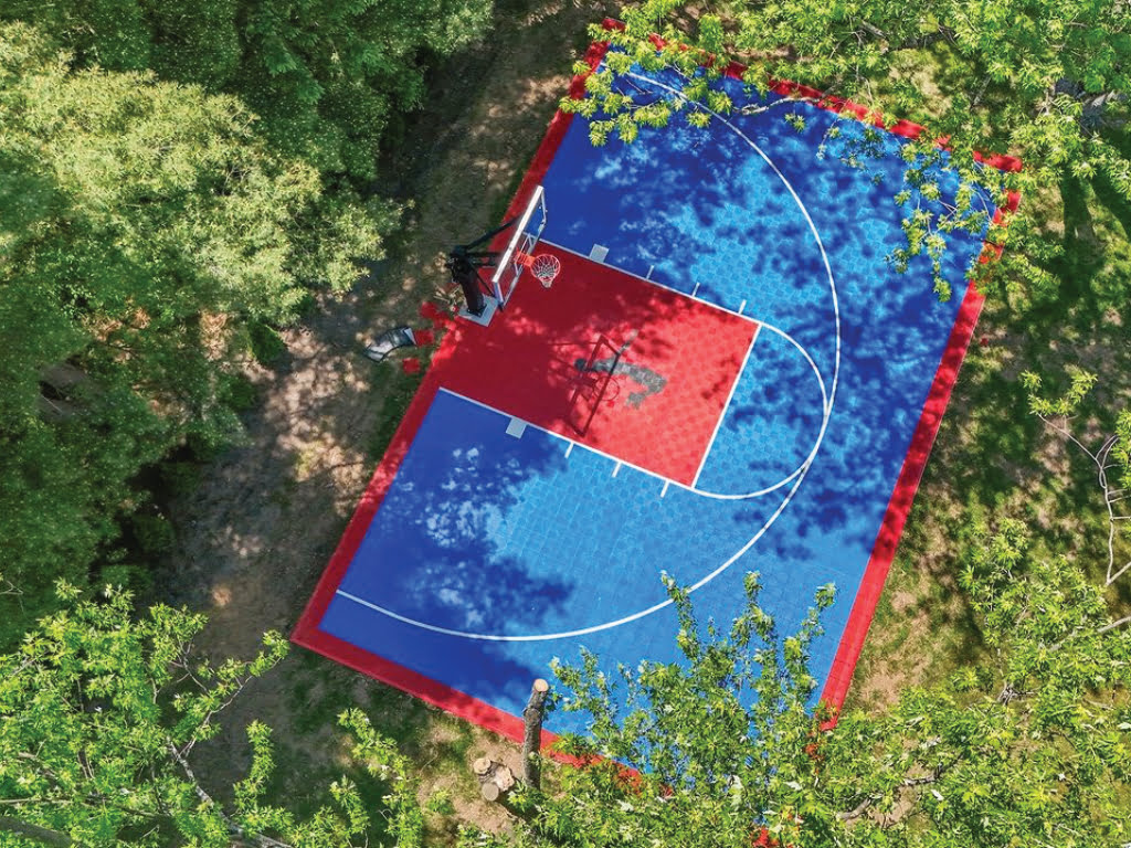 ProTile 6×6 Silhouette on Basketball Court (add-on) | Single Color