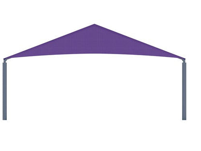 Extended Superspan Hip Roof Shade Structure with 6 Posts example; pictured size and colors may vary