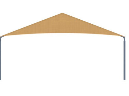 Hip Roof Shade Structure with 4 Posts and 8 Foot Entry example; pictured size and colors may vary