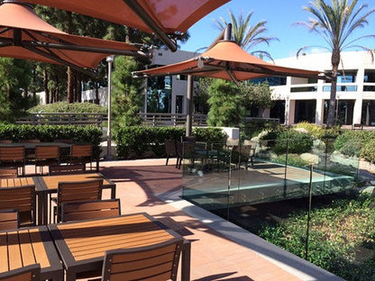 Solana Cantilever Single Post Shade Structure example; pictured size and colors may vary