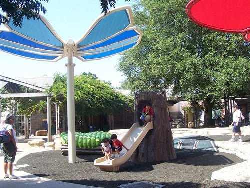 Butterfly Wings Shade Structure example; pictured size and colors may vary