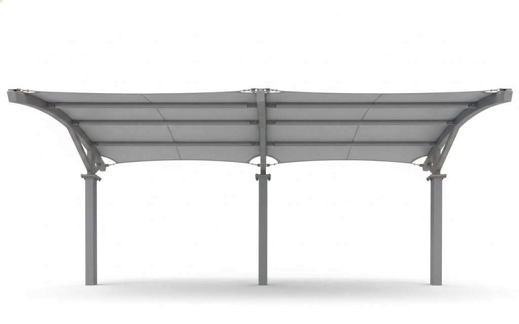 Panorama Cantilever Shade Structure example; pictured size and colors may vary