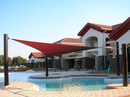 4 Point Hypar Sail Shade Structure example; pictured size and colors may vary