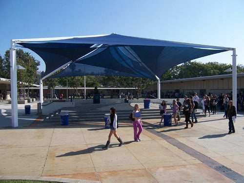 SuperSpan Multi-Layer Multi-Panel Shade Structure example; pictured size and colors may vary
