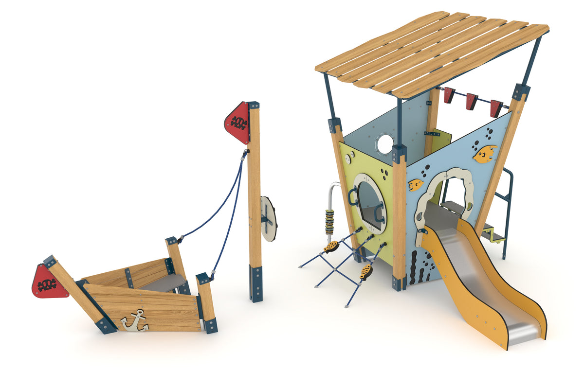 Cemer Naviwood Series MGNS 101 Wooden Ship Play Structure