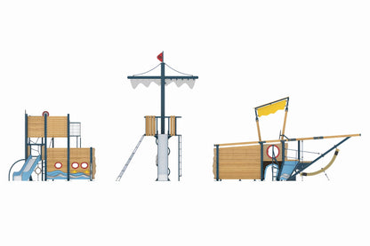Cemer Naviwood Series MGNS 104-P Play Structure