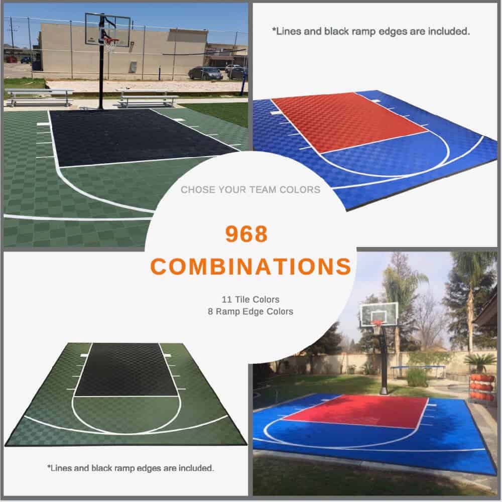 ProTile Basketball Court Floor, 20×24, Kit, Outdoor / Indoor