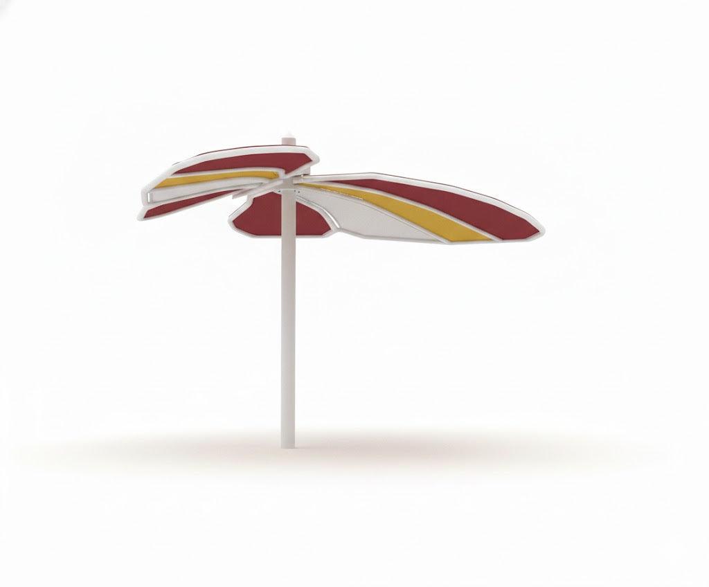 Butterfly Wings Shade Structure example; pictured size and colors may vary