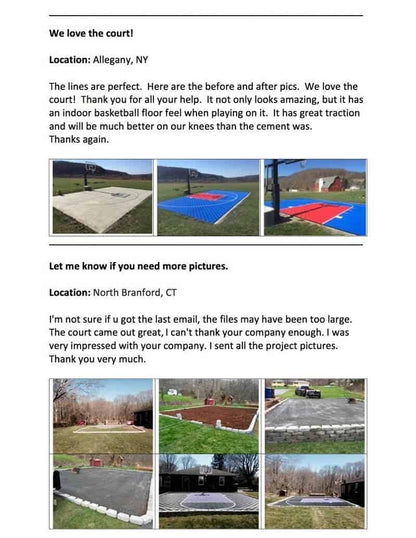 ProTile Basketball Court Tile, 44×29 Kit – Outdoor / Indoor