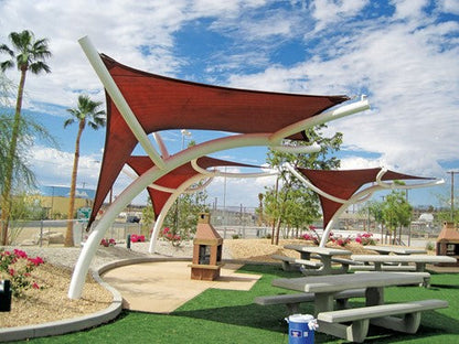 Pegasus Shade Structure example; pictured size and colors may vary
