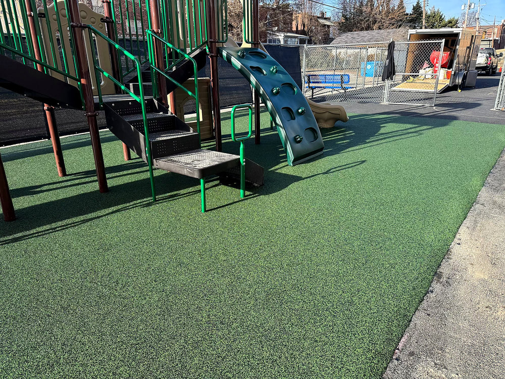 Confluence Academy poured-in-place rubber playground, St. Louis, MO - Playground Equipment Pros project
