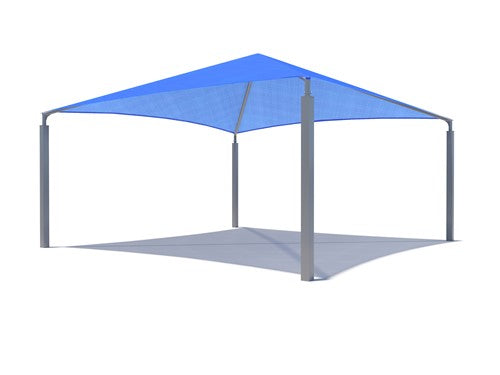 Pyramid Roof Shade Structure example; pictured size and colors may vary