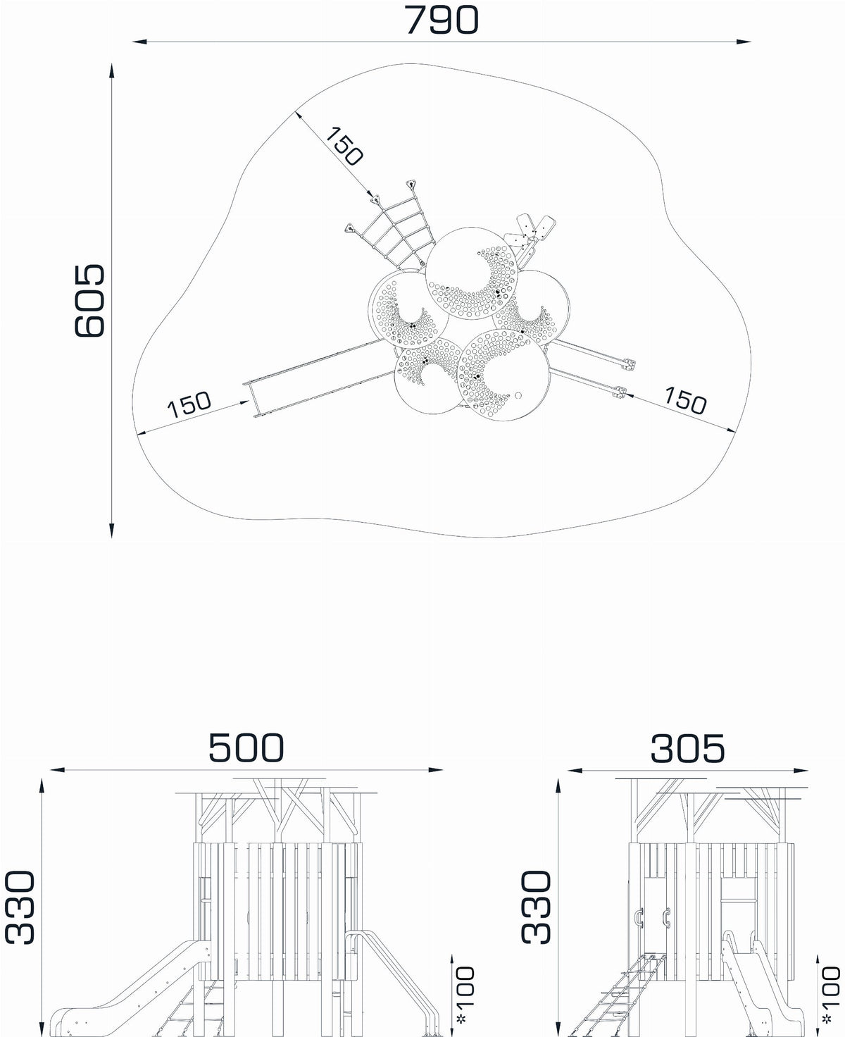 Cemer Circle Series RGCS 101-P Play Structure