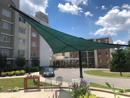 Rotating Shade Sail Structure example; pictured size and colors may vary