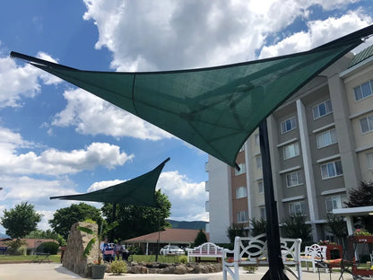 Rotating Shade Sail Structure example; pictured size and colors may vary