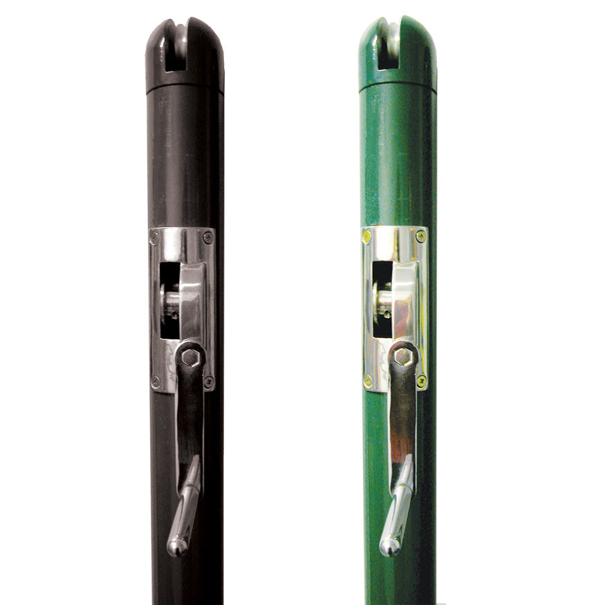 Jaypro Club Tennis Posts with Internal Winch – 3" Round (RTP-300)