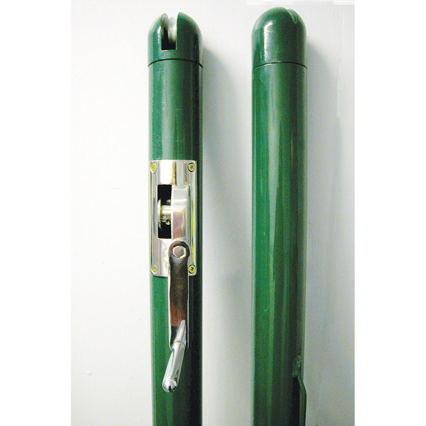 Jaypro Club Tennis Posts with Internal Winch – 3" Round (RTP-300)