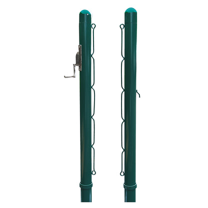 Jaypro Club Tennis Posts with Internal Winch – 3" Round (RTP-300)