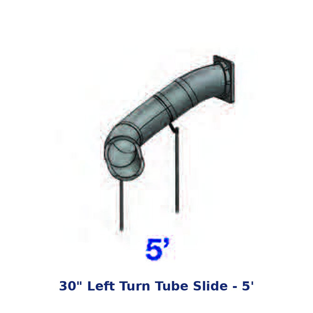 RTS 30" Left Turn Tube Slide - 5' diagram