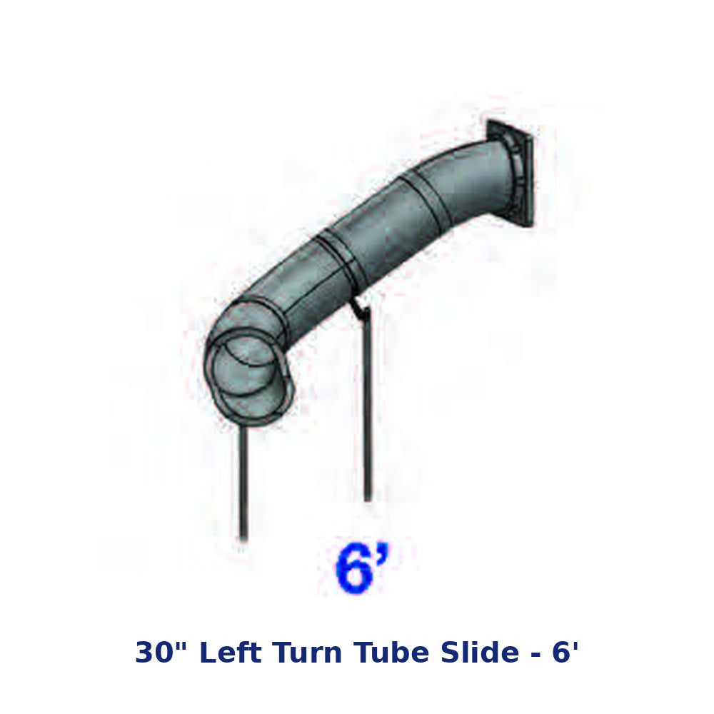 RTS 30" Left Turn Tube Slide - 6' diagram