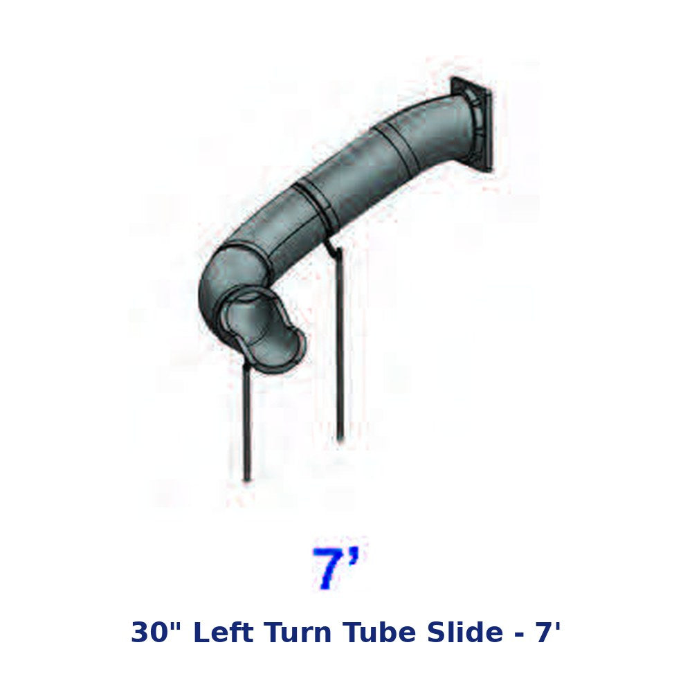 RTS 30" Left Turn Tube Slide - 7' diagram