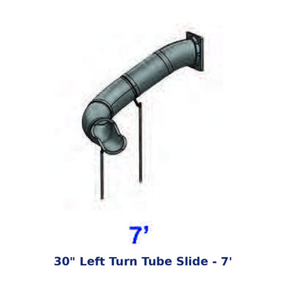 RTS 30" Left Turn Tube Slide - 7' diagram