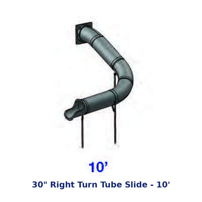 RTS 30" Right Turn Tube Slide - 10' diagram