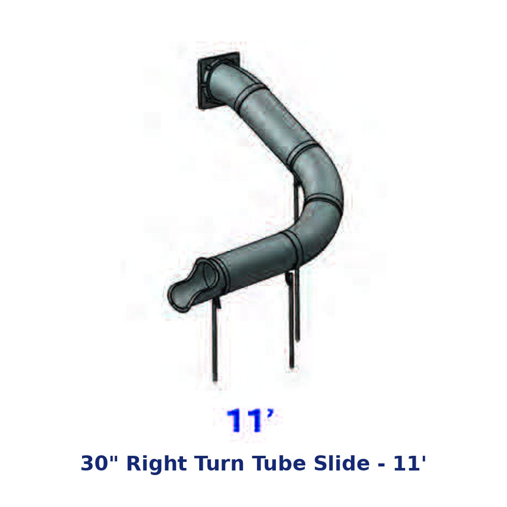 RTS 30" Right Turn Tube Slide - 11' diagram
