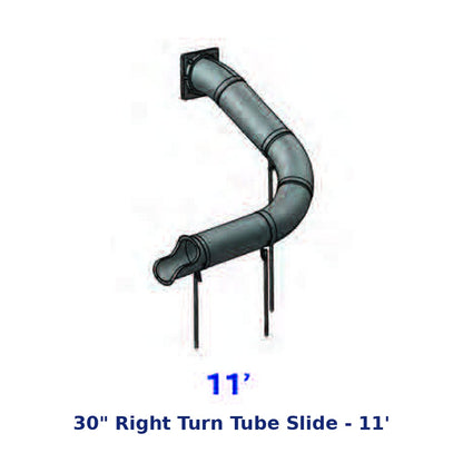 RTS 30" Right Turn Tube Slide - 11' diagram
