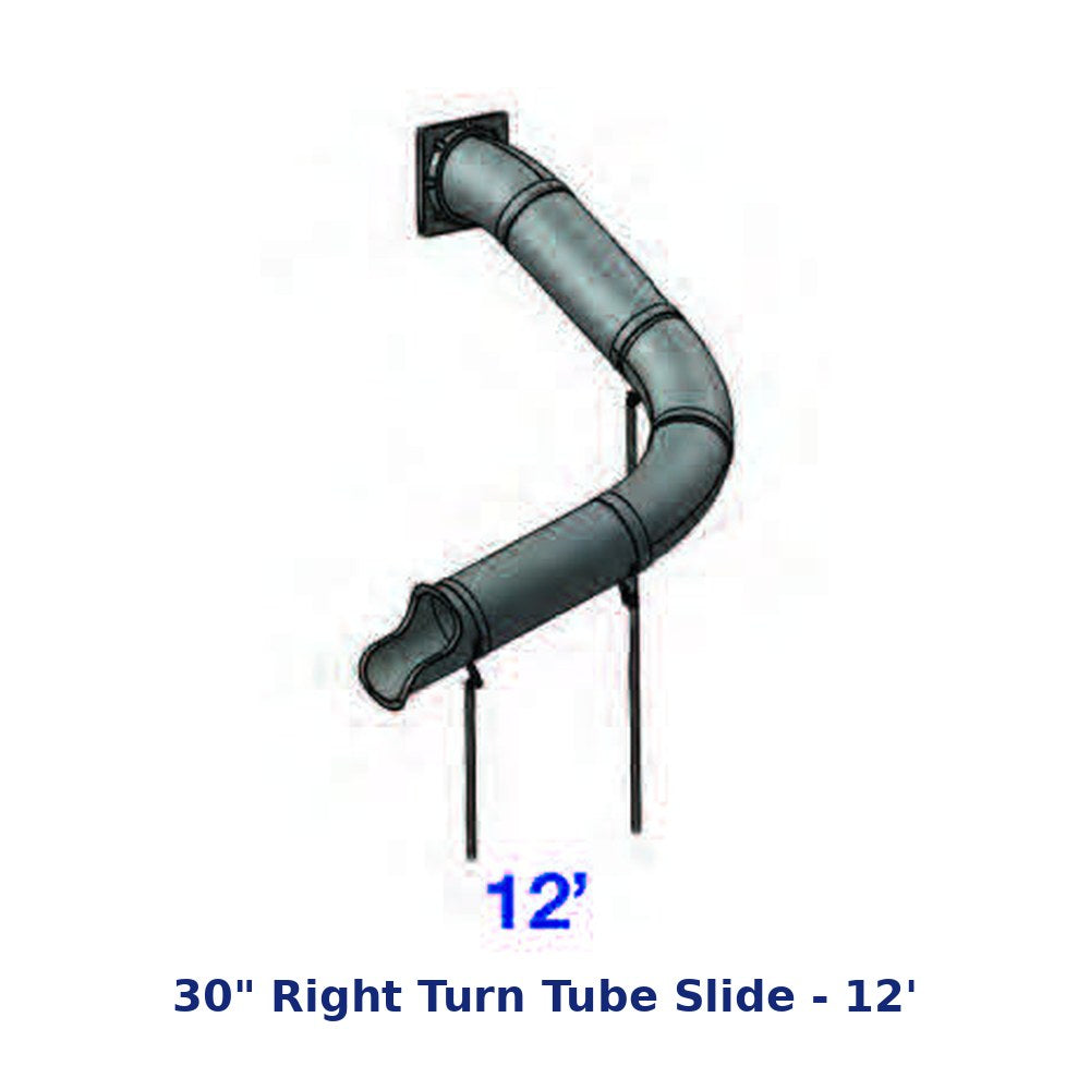 RTS 30" Right Turn Tube Slide - 12' diagram